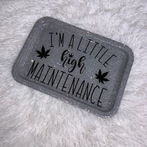 Beautiful Custom handmade glittered tray